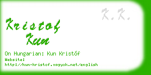 kristof kun business card