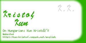 kristof kun business card